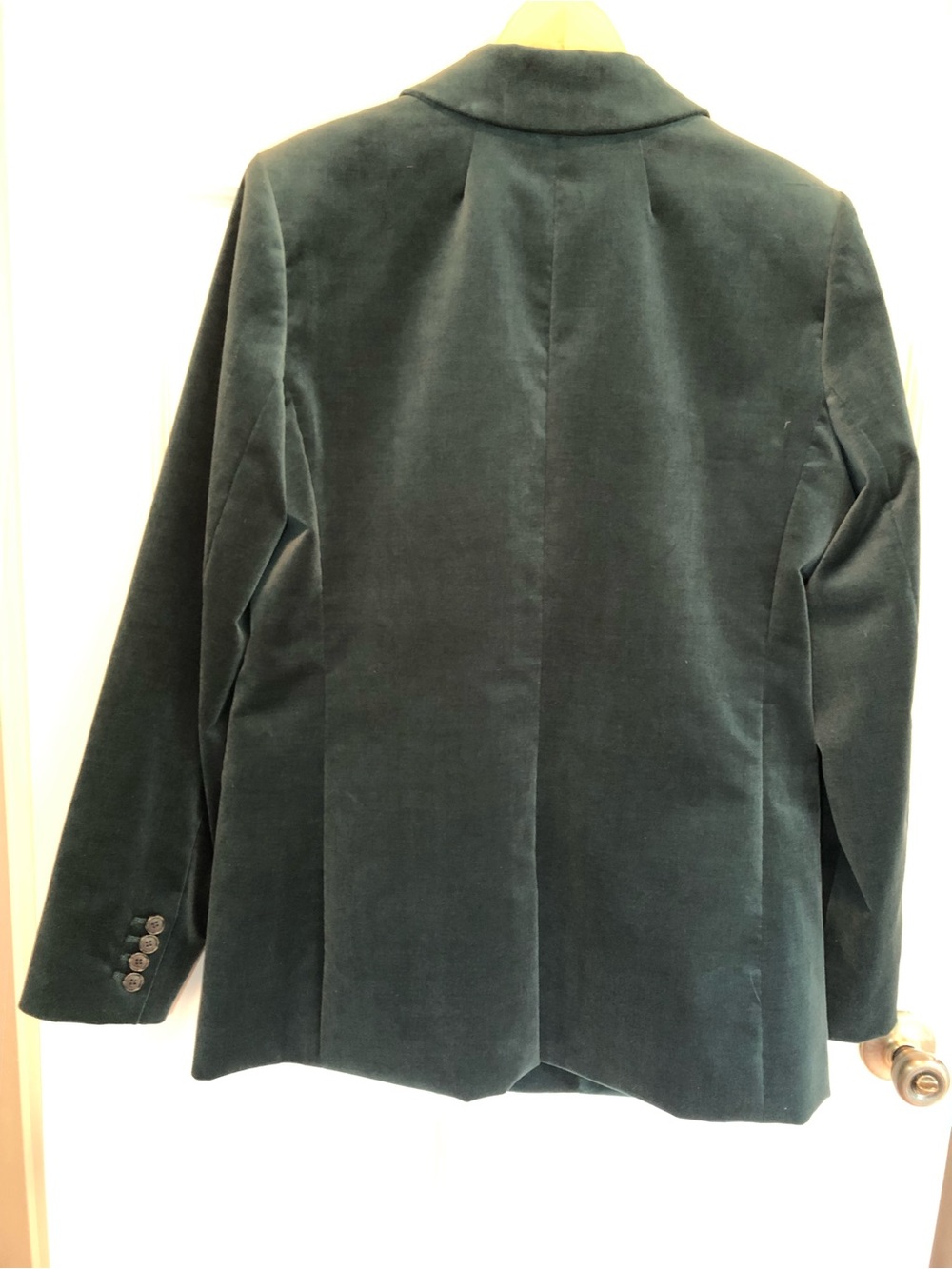Reimagined by J. Crew Teal/Green Velvet Single-Button Blazer 12 Tall NWOT - Picture 4 of 8
